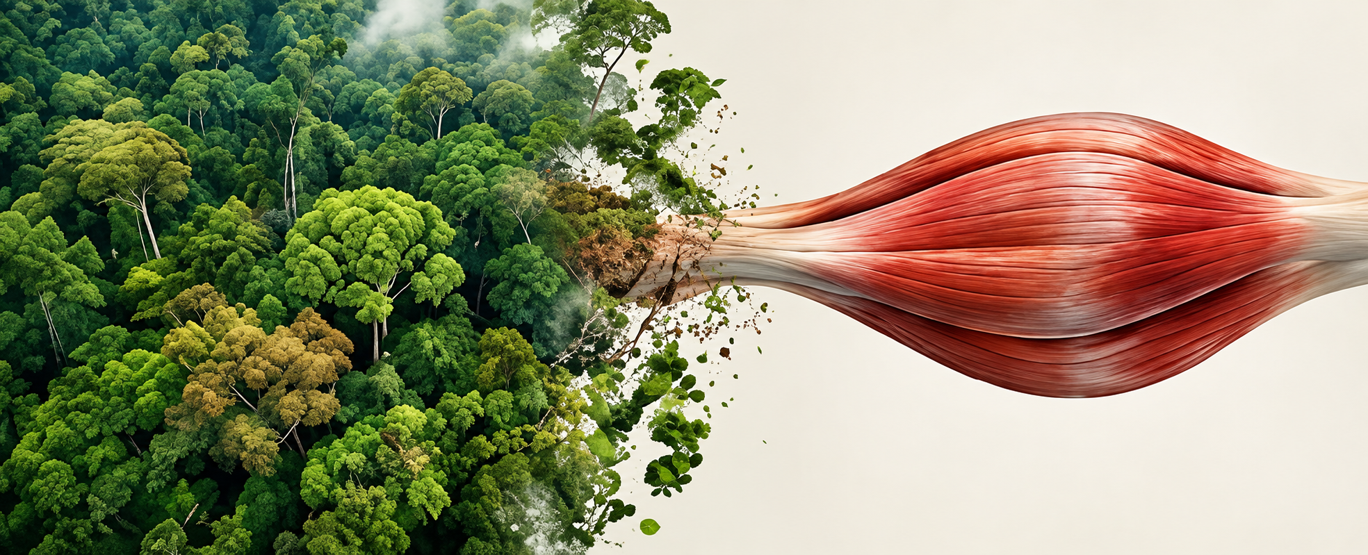 Conexão conceitual entre floresta, anatomia muscular e ciência do movimento